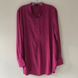 Ann Taylor Berry Pink Top Size L